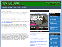 Tablet Screenshot of funnyteamnames.com